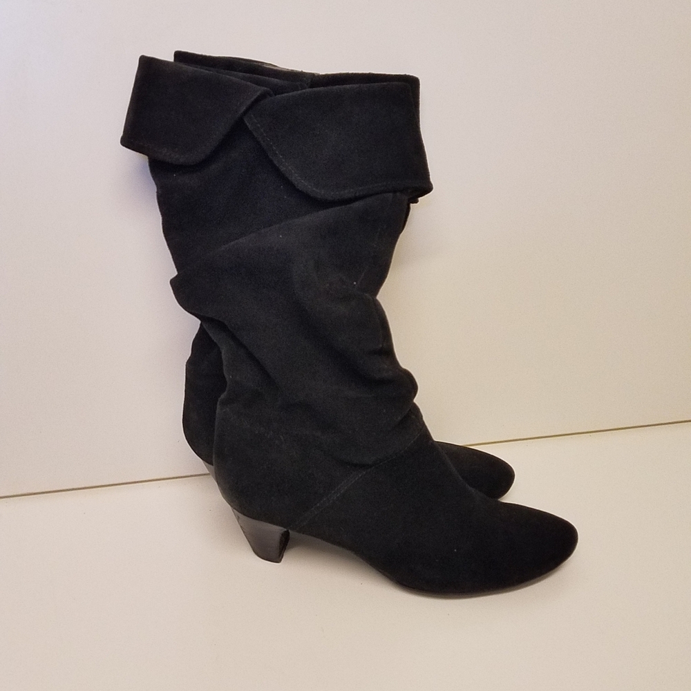 Today ONLY! $18 Women's Black Suede Knee Boots